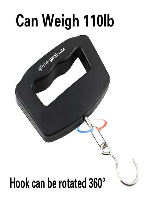 Yakguizz Luggage Scale, Large Handle, Electronic Luggage Scale, High Precision Carrying, 110lbs/50kg, Hook Rotates 360°, Travel Airport Checked Luggage Baggage, Avoid Extra Charges for Your Over Weight - Image 2
